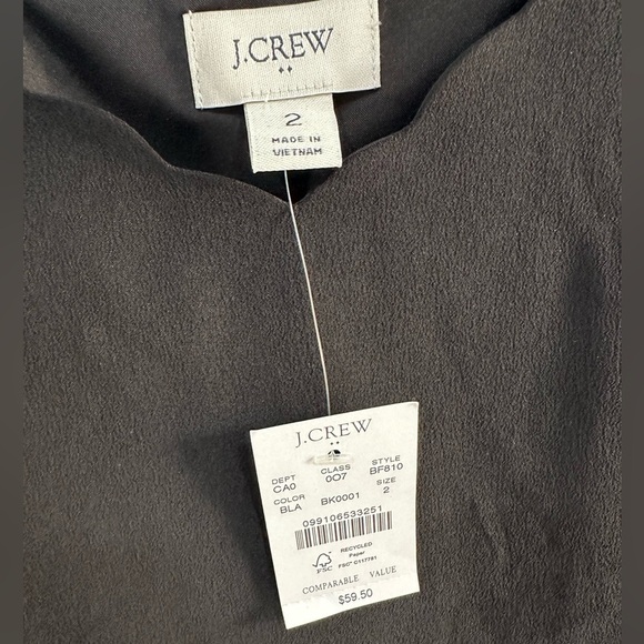 J Crew scalloped black camisole NWT - Picture 3 of 4